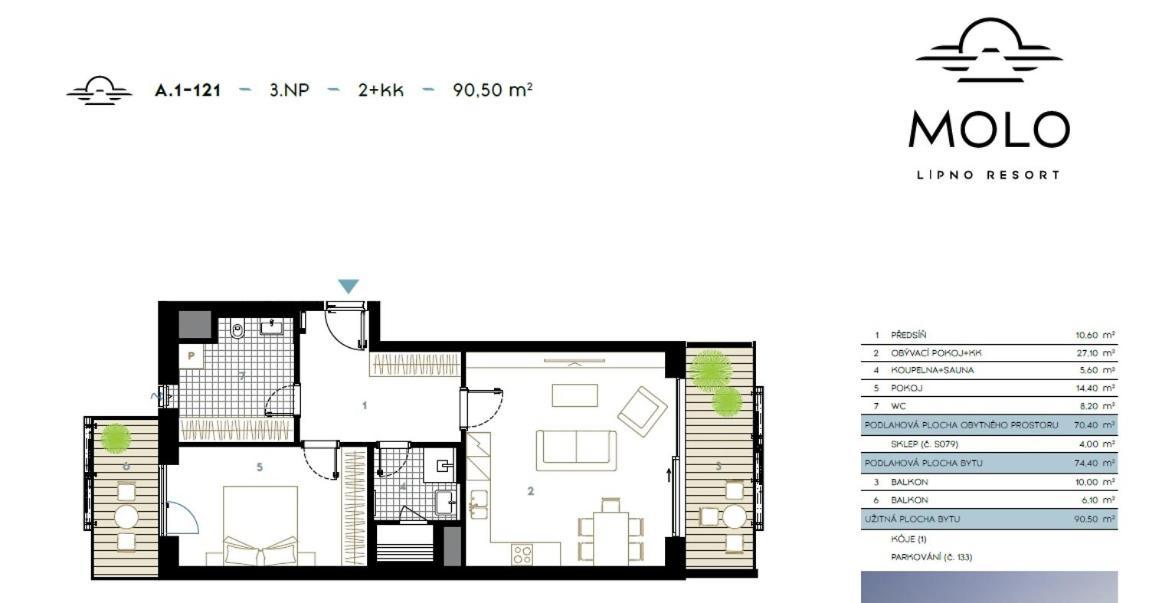 Apartament A121 Molo Lipno S Infrasaunou - Residence Koubek Lipno nad Vltavou Εξωτερικό φωτογραφία